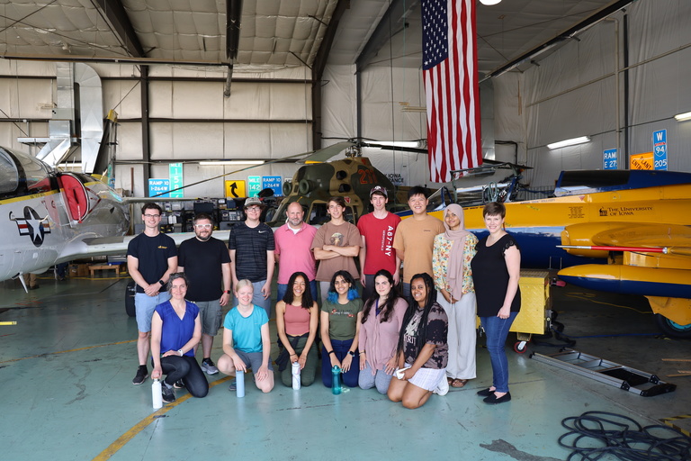 Edge of Space students at Iowa City airport